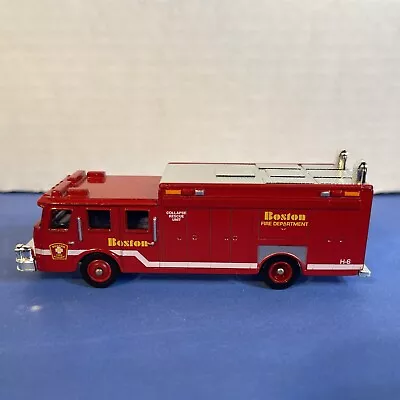 Corgi Rescue E-One Boston Fire Truck Red With White Stripe 1/87 HO Scale • $22.99