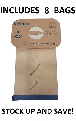 8 Bags For Electrolux Canister Vacuum Style C - 4 Ply • $10.24