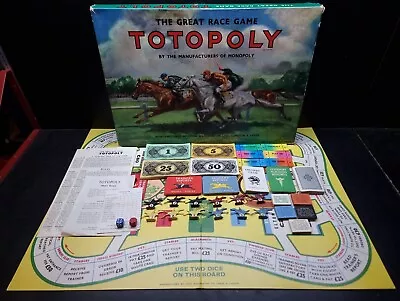 £18 • Buy Waddingtons Totopoly The Great Race Game | Vintage 1960s Classic  Good Condition
