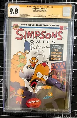 Simpsons Comics #1 CGC 9.8 SS White Pages - 1993 Bongo Comics - 4373053002 • $525