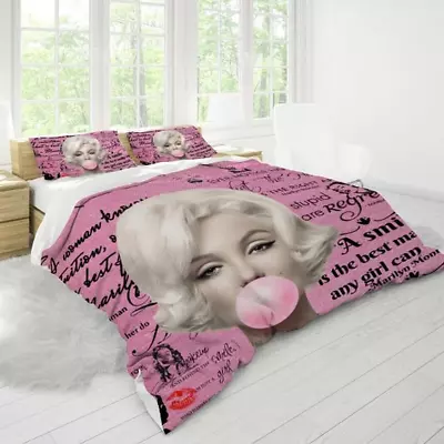 Ver3 Marilyn Monroe Beautiful Girl Full Bedding Duvet Cover Set (4pcs) • $59.99