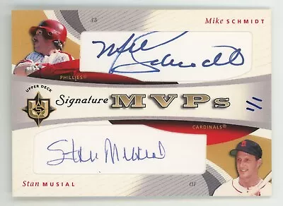 2005 UD Ultimate Signature Stan Musial Mike Schmidt Roy Campanella MVPs Auto 1/1 • $4999.99