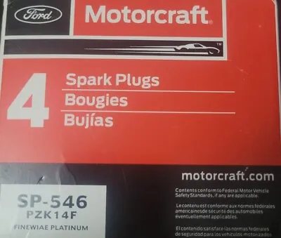 Set Of 4 Genuine OEM Motorcraft Spark Plugs SP546 Ford 5.4L 3V Ford PZK14F • $41.99