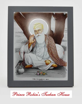 £28.99 • Buy Sikh Gurus Photos In CHARCOAL GREY Frame, Sikh 10 Gurus Pictures In 2 BIG SIZES