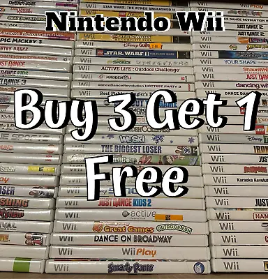 Buy 3 Get 1 FREE📦- Nintendo Wii Games - Tested & Resurfaced Lot • $7.95