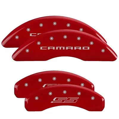 For 2016-2023 Camaro SS MGP Caliper Covers Front Rear Red With Silver Characters • $299