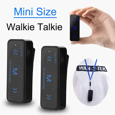 V108 Mini Walkie Talkie 16 Channels UHF Portable Clip-On Two Way Radio 2000mAh • £26.47