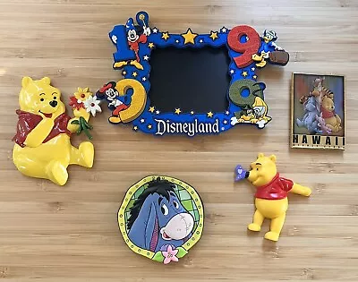 5 Vintage Winnie The Pooh Eeyore & Disneyland Fridge Magnets • $12