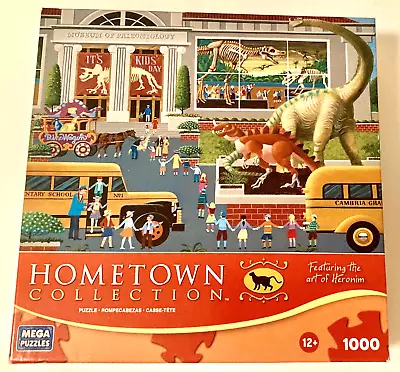 MEGA PUZZLE HOMETOWN COLLECTION - Dinosaur Museum- 1000 Piece Puzzle • $2.95