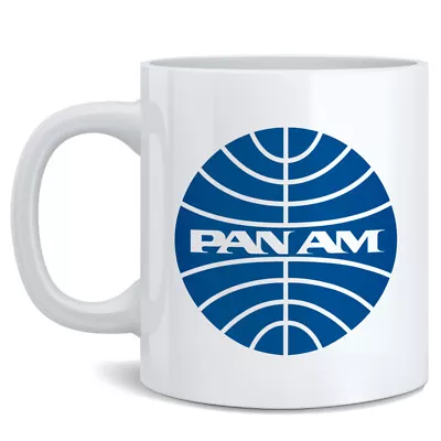 Pan Am Blue Meatball Logo Ceramic Tea Coffee Mug 12oz • $14.98