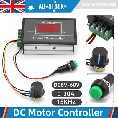 30A DC Motor Speed Controller Reversible PWM Control Forward/Reverse 12V -48V LF • $14.63