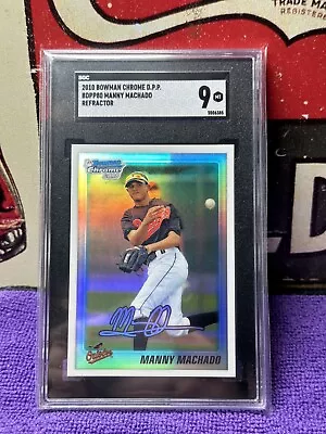 2010 Manny Machado 1st Bowman Chrome Refractor RC SGC 9 MINT Rookie • $79.95