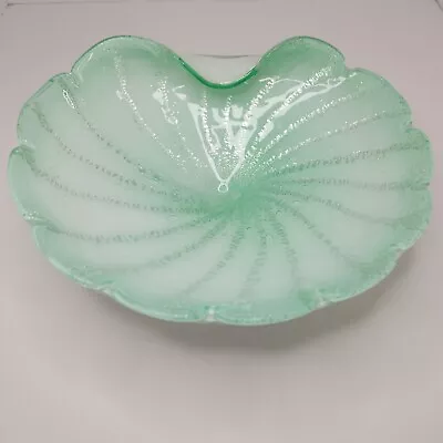 BEAUTIFUL Vtg Murano AVEM Bowl Art Glass Ashtray Aventurine Silver Italy • $29.99