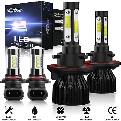 For 2004-2014 Ford F-150 6000K LED Headlight Hi/Lo + Fog Light Bulbs Combo A+ • $35.99