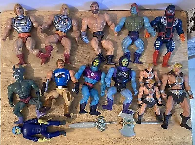 Vintage Lot Of 15 Masters Of The Universe / He-Man Action Figures And More • $20