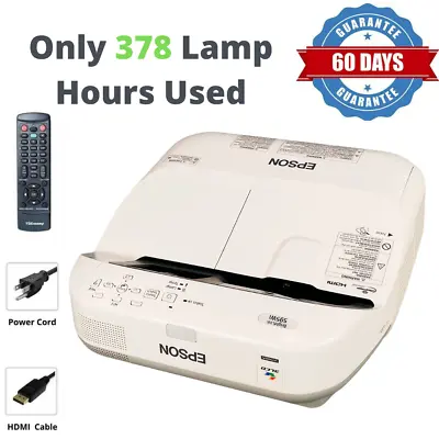 Epson BrightLink 595Wi 3LCD Projector 3200 ANSI UST - Only 378 Lamp Hours Used! • $188.19