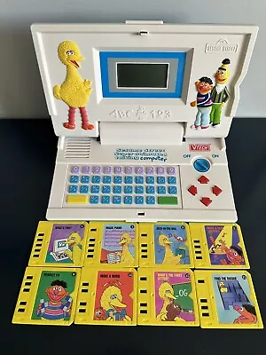 Vintage 90’s Vtech Sesame Street Super Animated Talking Computer + 8 Disc • $49.99