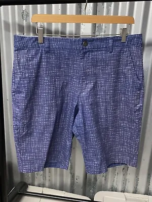 Puma Mens Dry Cell Golf Shorts Blue Plaid Size 36 10” Inseam • $15.99