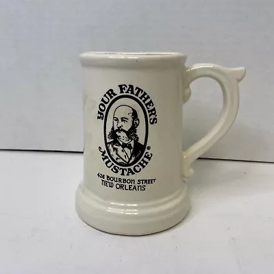 Your Father's Mustache Cup Mug Bourbon Street New Orleans Vintage Beer Stein • $20