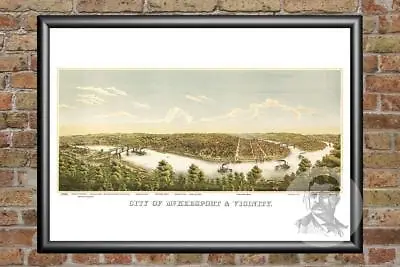 Old Map Of McKeesport PA From 1893 - Vintage Pennsylvania Art Historic Decor • $59.99