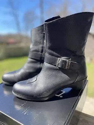 Icon Women's Tuscadero Black Leather Boots For Motorcycle Street Riding Size 8.5 • $75