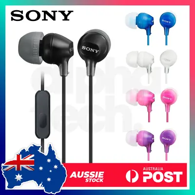 $18.99 • Buy SONY MDR-EX15AP Genuine Earphones Earbuds Remote&Mic For Android IPhone Samsung