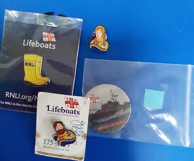  RNLI Mix Of Pin Badgesinc. CrewwelliesBrede Lifeboat(This Is Tin Badge). • £7.50