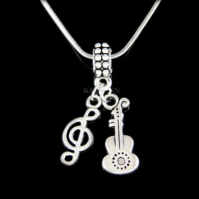 Treble Clef Country Music Note Guitar Ukulele Necklace Jewelry 16 Birthday Gift • $44