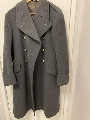 Vintage RAF Officer’s Soft Wool Greatcoat To Fit Chest 38-40 • £90