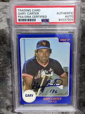 Mets 1987 Star Co Gary Carter Signature Autograph PSA/DNA Authentic • $69