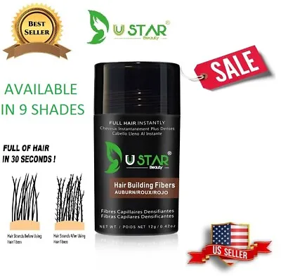 USTAR Keratin Hair Building Fibers One Bottle 12g/0.42oz 9 Colors Available • $12.59