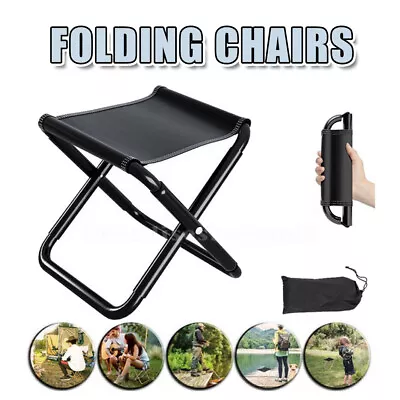 Portable Folding Stool Outdoor Fishing Camping Picnic Fishing Beach Chair UK • £8.45