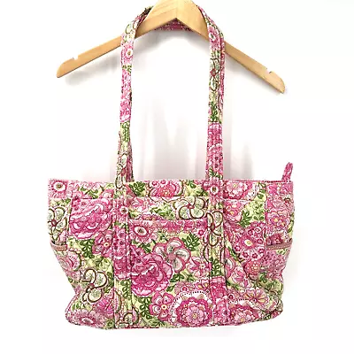 Vera Bradley Retired Petal Pink Tote Bag Large Travel Diaper Bag Made In USA • $29.99