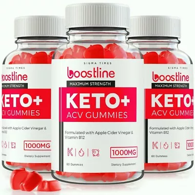 (3 Pack) Boostline Keto + ACV Gummies To Suppress Appetite & Boost Weight Loss • $49.95