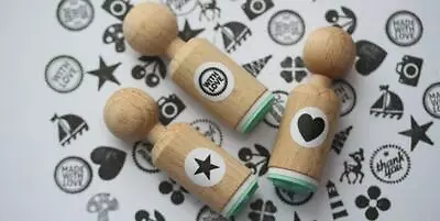 £3.54 • Buy Selection Of Round Rubber Stamp - VERY MINI - Craft / Scrapbooking / Stamping