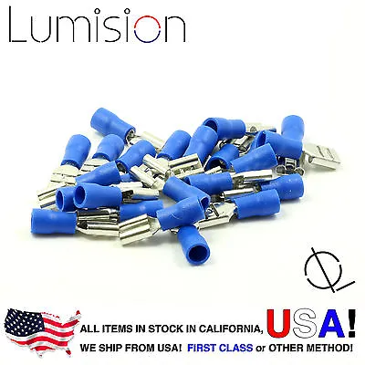 25 Pack 14-16AWG .25 Inch 1/4  Quick Disconnect Female Connector Fuse Terminal • $5.99