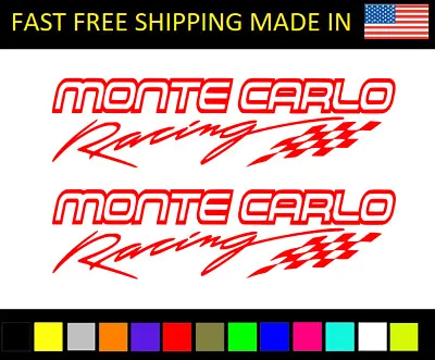 Monte Carlo Racing Decal Sticker 2X SS MANY COLORS • $15.99