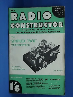 Vintage The Radio Constructor Magazine - March 1954 Vol 7 # 8  • £1.50