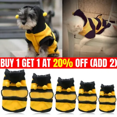 Pet Fleece Clothes Puppy Dog Jumper Sweater Small Yorkie Cat Coat Vest Muticolor • £10.33