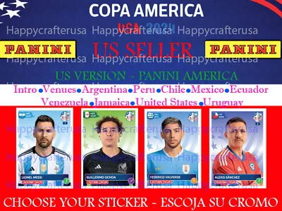 USA VERSION Panini Copa America 2024 - Stickers #INTR1 - #URU22 ** YOU PICK** • $19.99