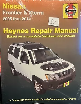 Nissan Frontier & Xterra ( 2005 - 2014 ) Repair Manual By Haynes Publishing. 17 • £23.99