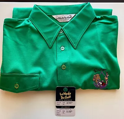 LA MODE DU GOLF NWT Vintage Green Short Sleeve Polo Size XL Dunes Las Vegas • $38