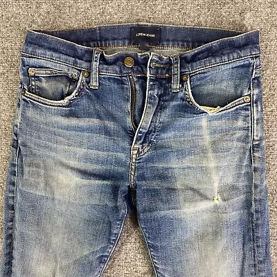 J.Crew 484 Denim Jeans Mens 30X32 Low Rise Acid Wash Tapered Blue Slim Fit • $14.88