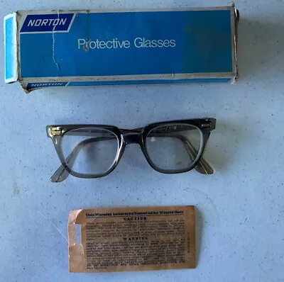 NOS Vintage Norton Safety Glasses 2848SM GP 8S 48MM Clear Poly Lens ANSI Z • $25