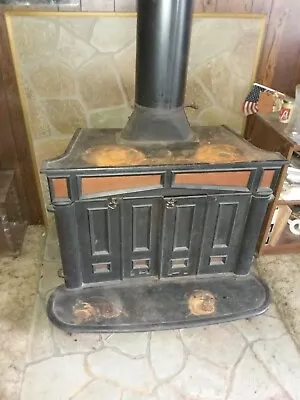 $1000 • Buy Franklin Wood Burning Stove Fireplace Cast Iron  70s