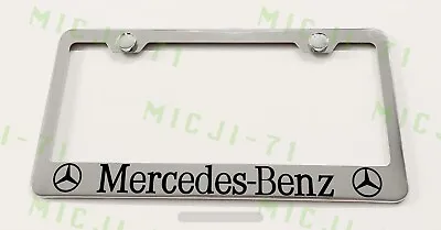 Mercedes Benz With Logo Stainless Steel License Plate Frame Holder Rust Free • $9.90