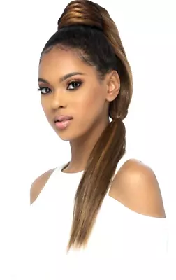 24  Vivica Fox Fishtail Ponytail Bun Hair PB-YUKI Dark Burgandy Wine (99J) • $14.95