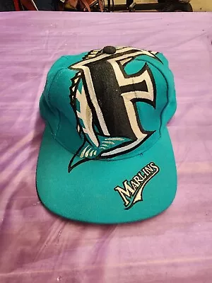 Vintage 90s The Game Florida Marlins Big Logo Snapback Hat  • $380