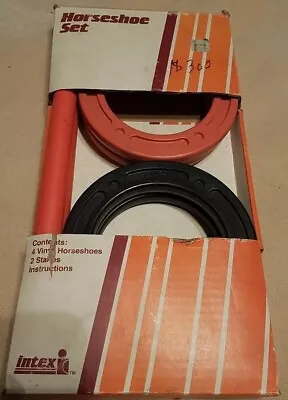 NEW Vintage Intex Horseshoe Set 4 Vinyl Horseshoes 2 Stakes Recreation Corp NIB • $21.99