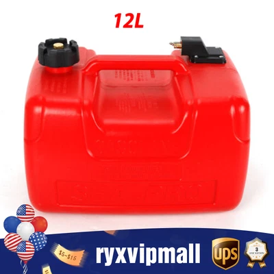 $58 • Buy 3 Gallon 12L Boat Fuel Tank Marine Outboard Fuel Tank And Male Connector 